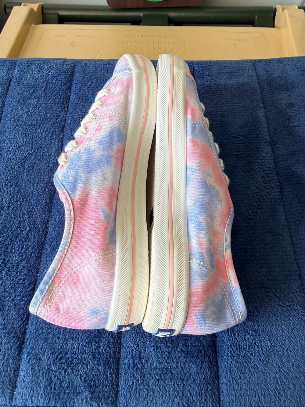 Keds Women's Tie Dye Pink/Blue Canvas Low Top Sneakers Size US 7 / UK 4.5 New - Picture 4 of 7